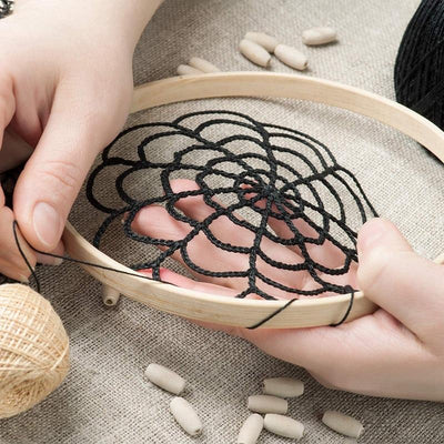 Anneau bois Macramé