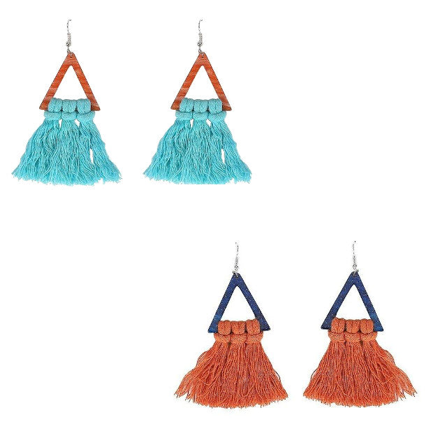 Boucle d'Oreille en Macrame