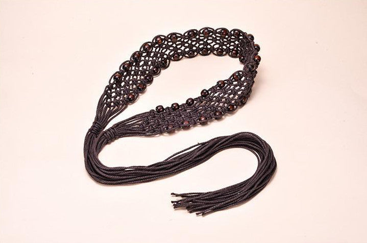 Ceinture en Macramé Couleur Café