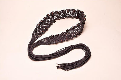 Ceinture en Macramé Couleur Café