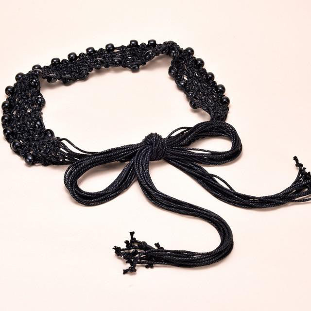 Ceinture en Macramé noire