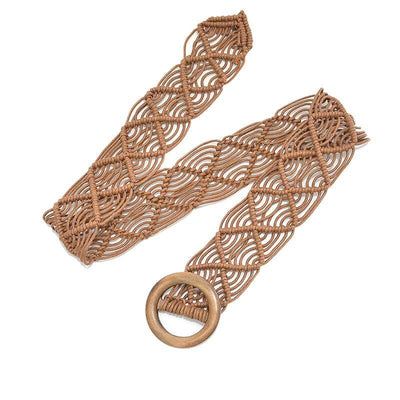 Ceinture en Macramé Camel
