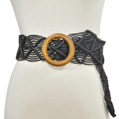 Ceinture Macramé Noir