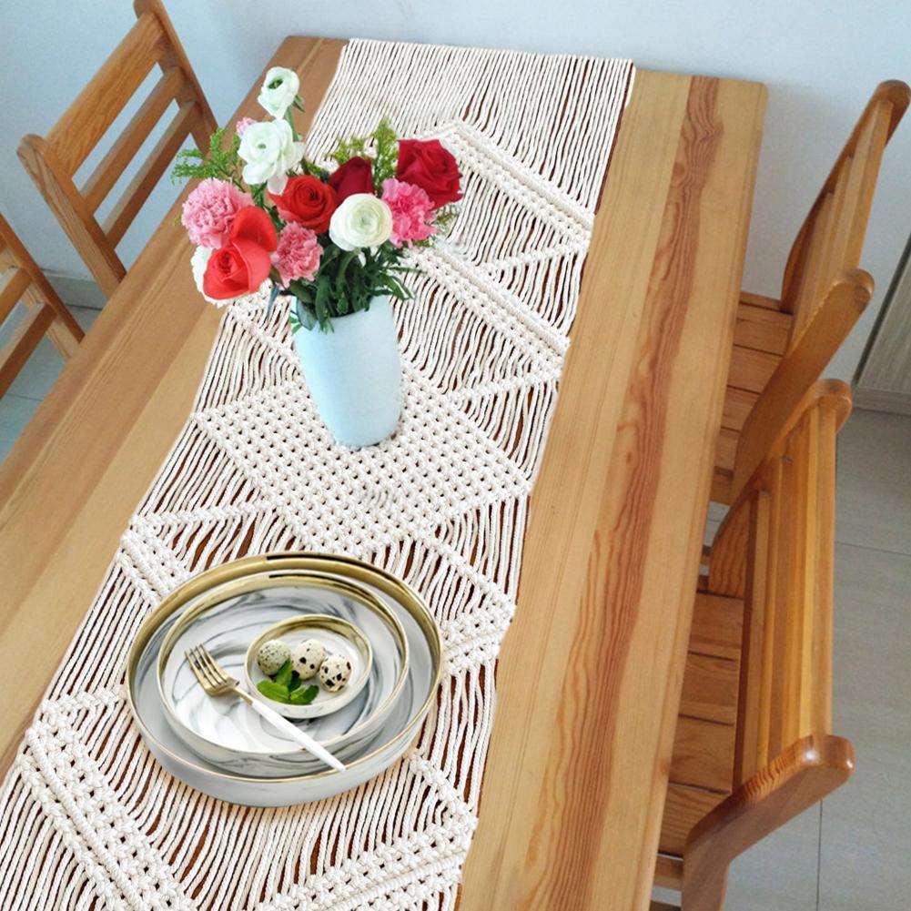Chemin de Table en Macramé coton
