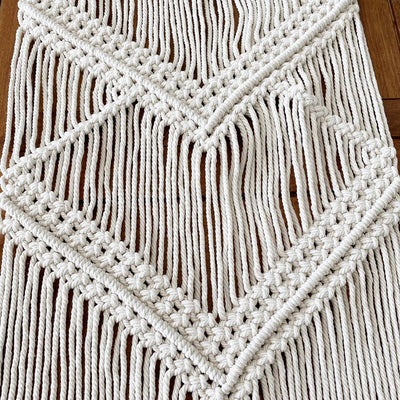 Chemin de Table en Macramé en coton