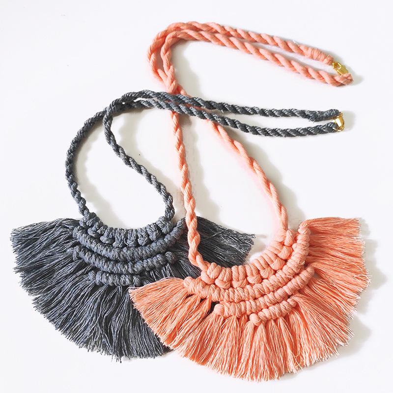 Collier en Macramé en coton