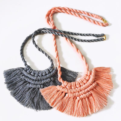 Collier en Macramé en coton