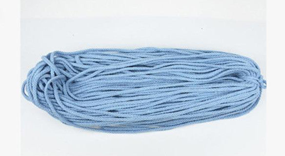 Corde en macramé Atelier Macramé en coton naturel rouleau de plusieurs mètres 5mm de diamètre bleu clair