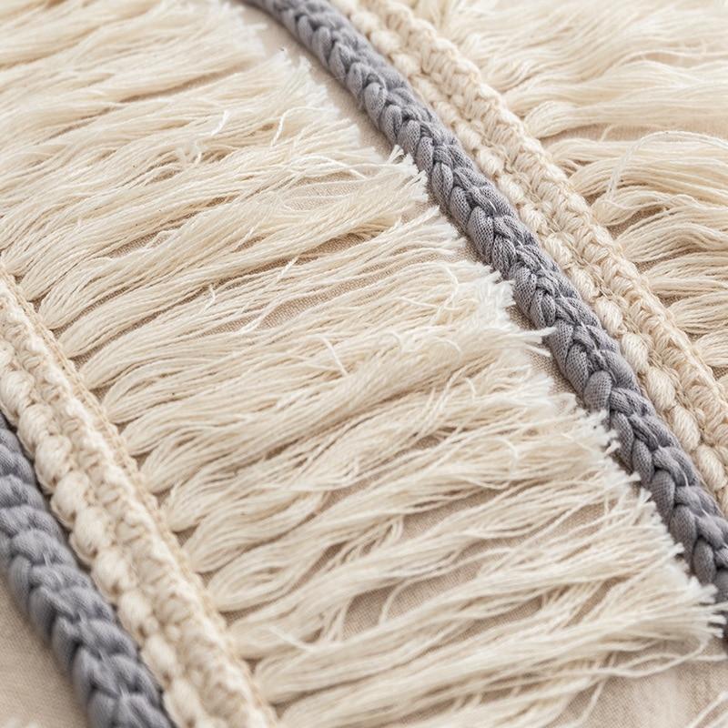 Coussin Macramé Ales Atelier Macramé avec un tressage en coton