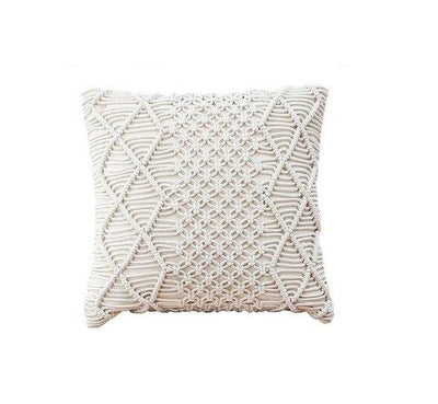 Coussin Macramé Blanc