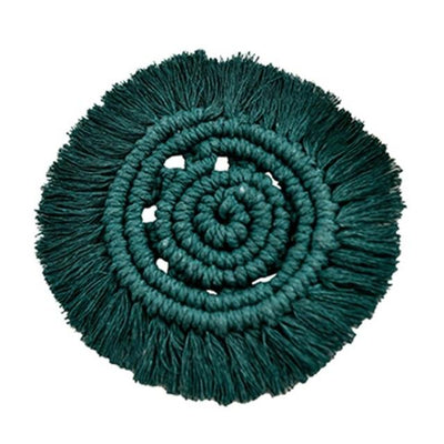 Macrame Dessous de Verre Vert