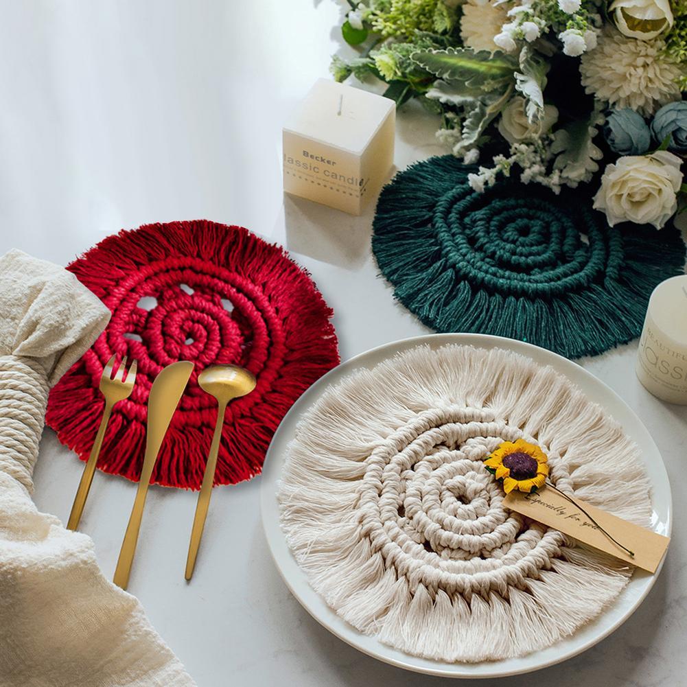 Macrame Dessous de Verre en coton