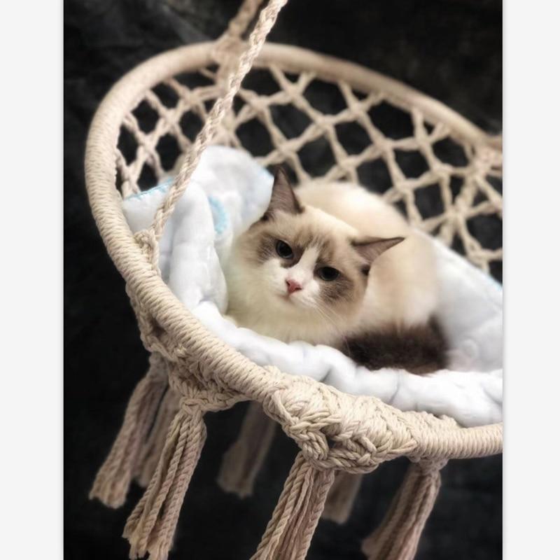 Fauteuil Macramé Suspendu pour animaux