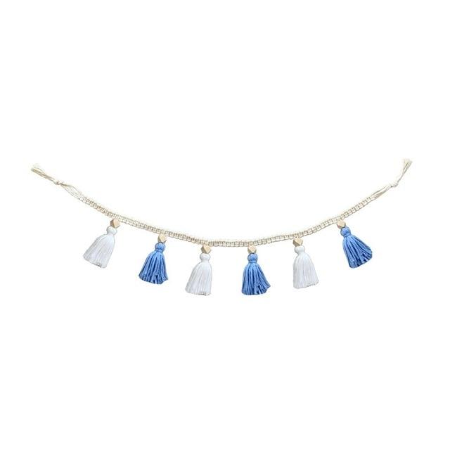 Guirlande Macramé Bleu