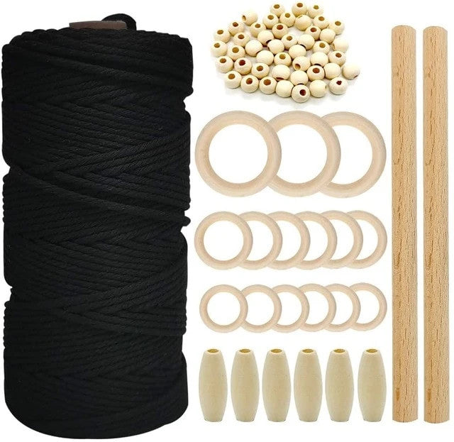 Kit Débutant Macramé Oxana Atelier Macramé kit couleur noir