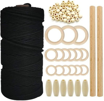 Kit Débutant Macramé Oxana Atelier Macramé kit couleur noir