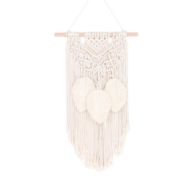 Macramé Mural Charlie Atelier Macramé couleur blanc fond blanc