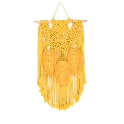 Macramé Mural Charlie Atelier Macramé couleur moutarde