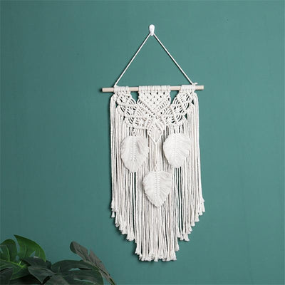 Macramé Mural Charlie Atelier Macramé couleur blanc mur vert