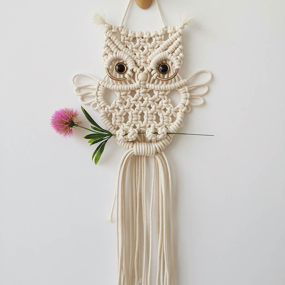Macramé Mural Chouette-Hibou