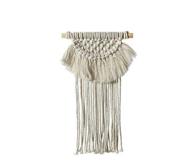 Macramé en coton blanc