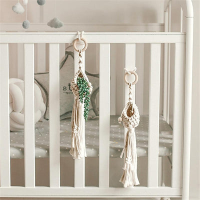 Macramé Mural Elena Atelier Macramé décor chambre d'enfant lit de bébé