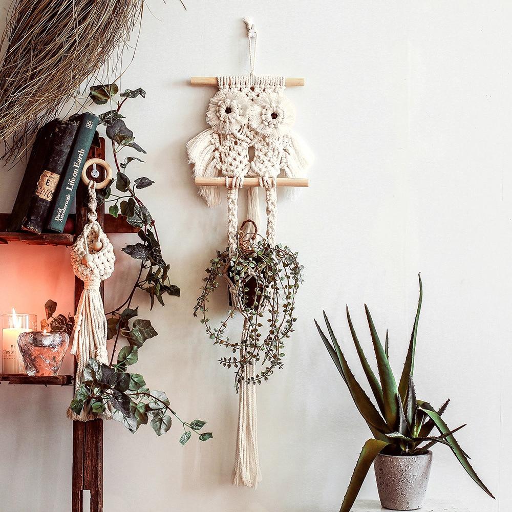 Macramé Mural Hibou Atelier Macramé décor plantes
