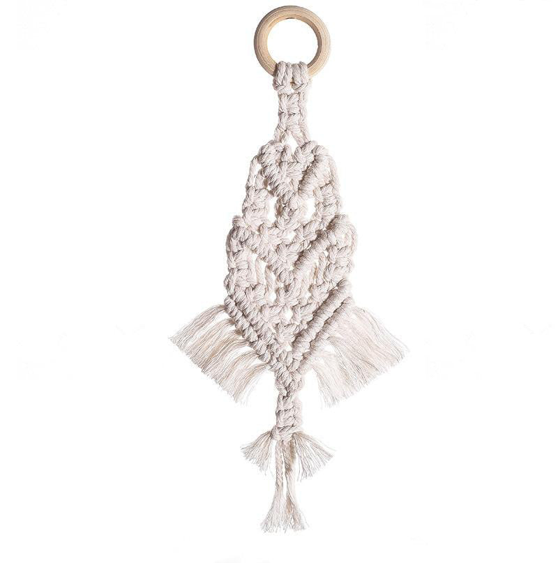 Mural en Macrame Blanc