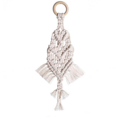 Mural en Macrame Blanc