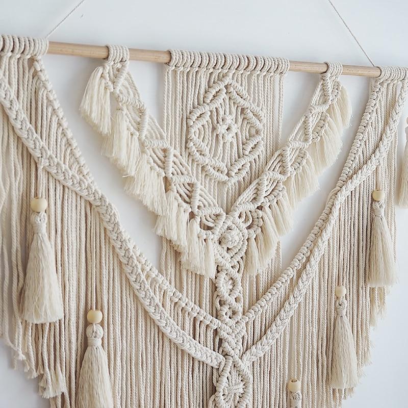 Tête de Lit en Macramé en coton