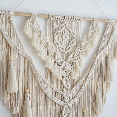 Tête de Lit en Macramé en coton