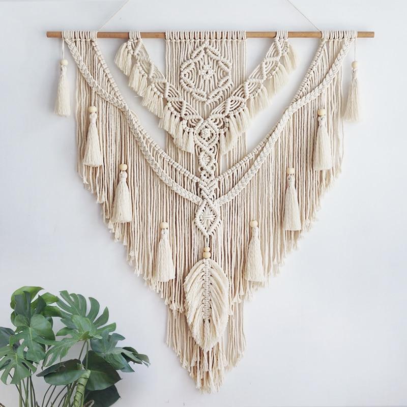 Grande Tête de Lit en Macramé