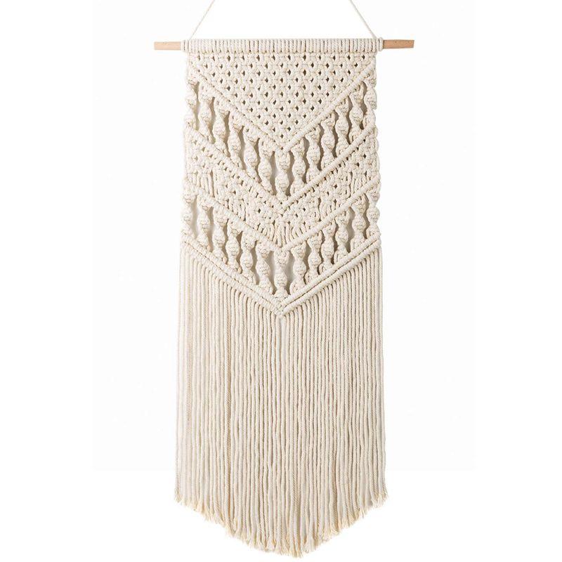 Macramé Mural Lysiane Atelier Macramé sur fond blanc