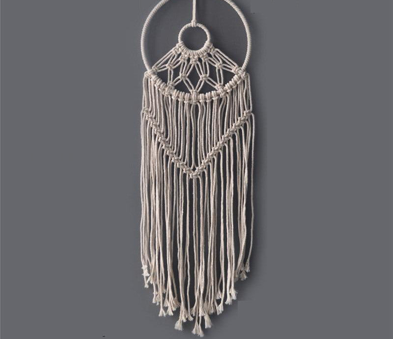 Macramé Mural Milan Atelier Macramé sur un mur gris