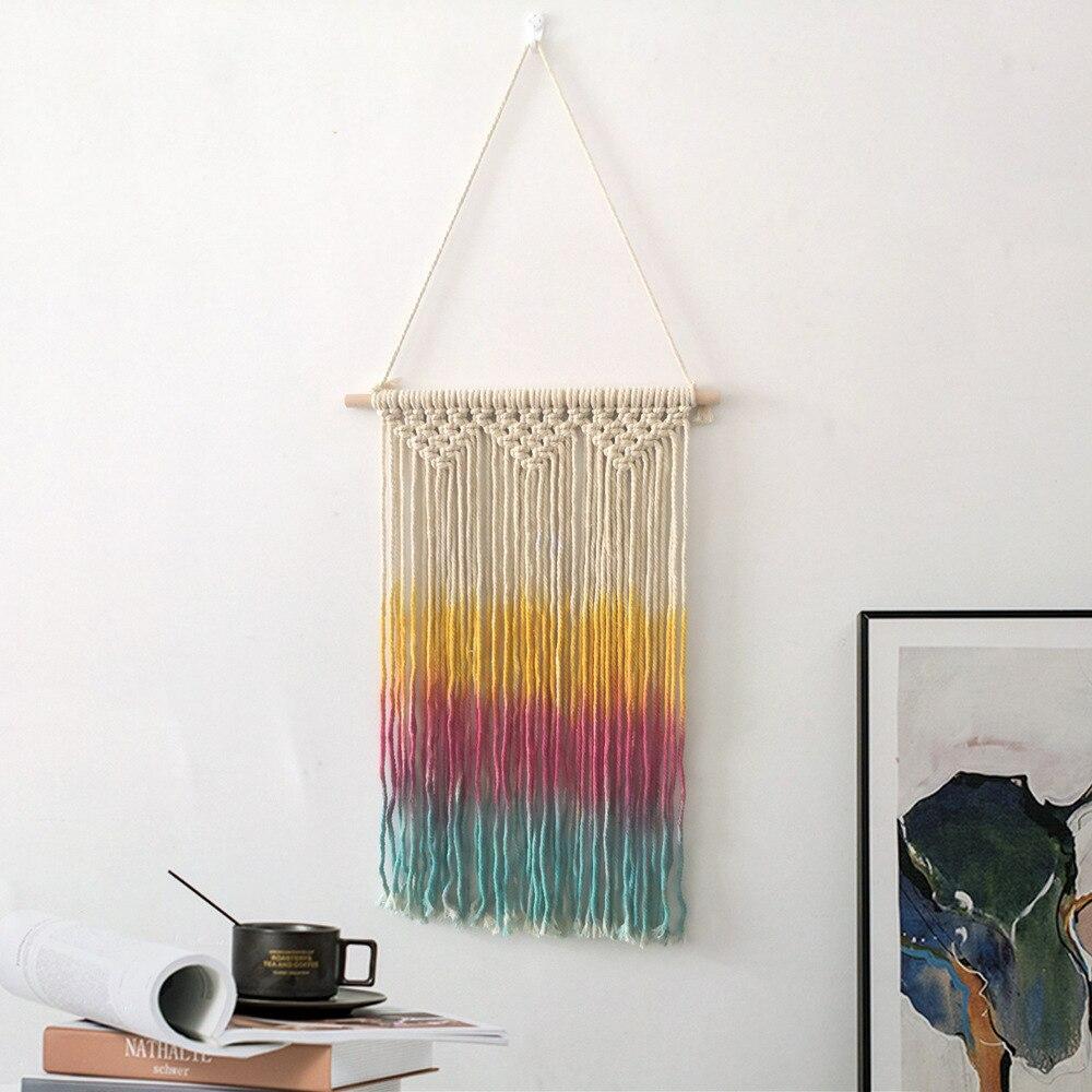 Macramé Mural Multi Color Atelier Macramé  sur fond blanc