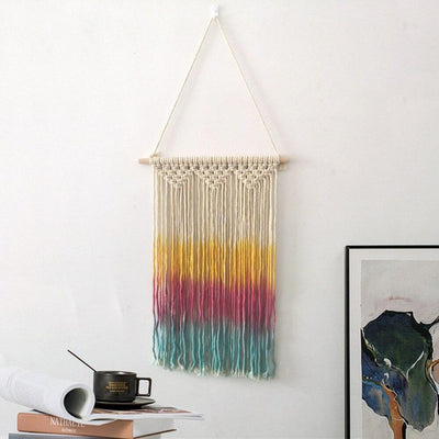 Macramé Mural Multi Color Atelier Macramé  sur fond blanc