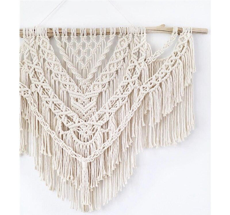 Grande tenture murale macramé