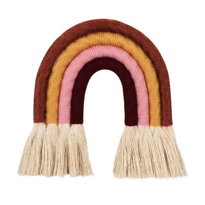 Arc en Ciel en Macramé couleurs chaudes