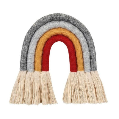 Arc en Ciel en Macramé gris et orange