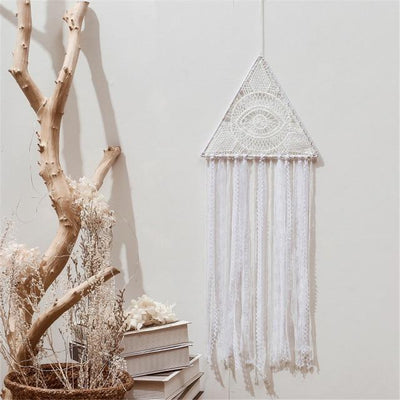 Tableau Mural Macramé blanc