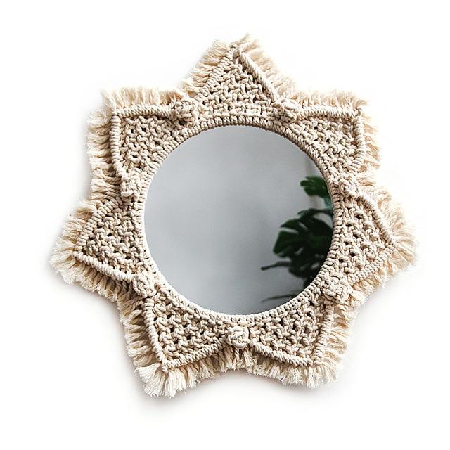 Miroir en Macramé Stella Atelier Macramé sur fond blanc