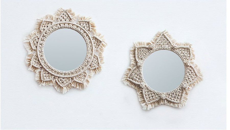 Miroir en Macramé Stella Atelier Macramé décor de 2 miroirs