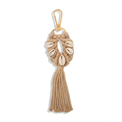 Macramé Porte Clé beige