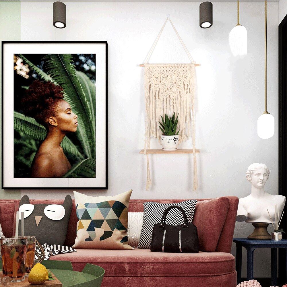 Macramé Mural Etagère Mural Louise