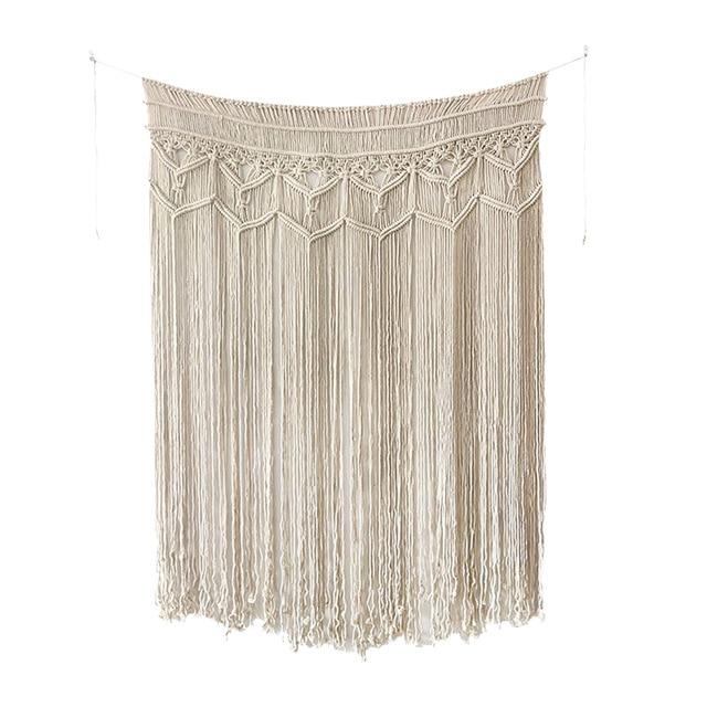 Rideau Macramé Donatella Atelier Macramé sur un fond blanc