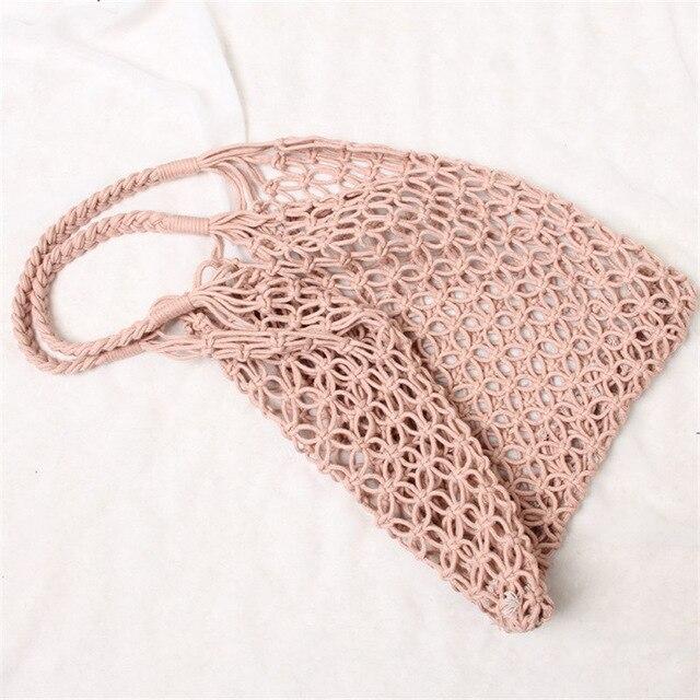 Sac Macramé Rose