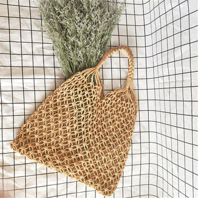 Sac Filet Macramé camel