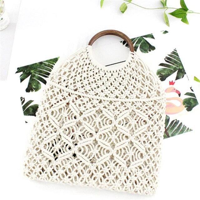 Sac à Main en Macramé blanc