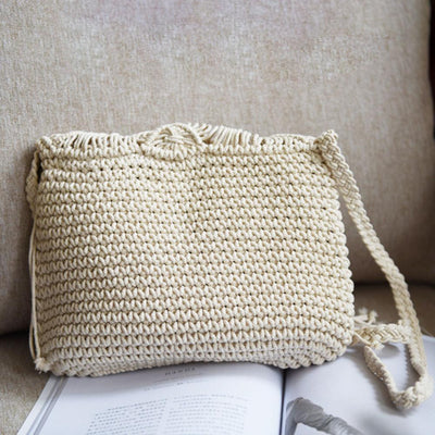Sac Bandoulière Macramé beige