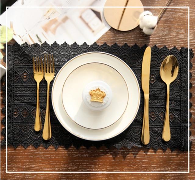 Set de Table en Macramé Noir